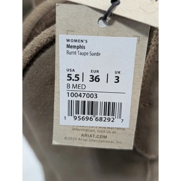 Ariat Leather Western Boot Memphis Burnt Taupe Light Brown Women's 5.5B 10047003 - Picture 16 of 16